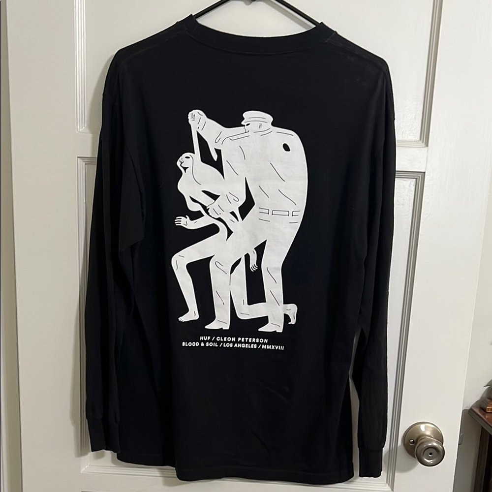 HUF Cleon Peterson Blood and Soil Black Long Sleeve Tee